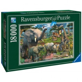 Puzzle animale in salbaticie, 18000 piese Ravensburger